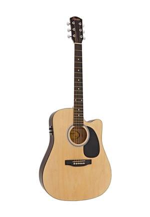 Fender SA 105CE Natural Squier Semi Acoustic Guitar with Fishman Pick Up
